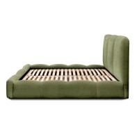 Lit coffre 140x200 coloris vert armature rembourrée - Collection DREAM