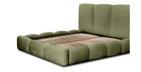 Lit coffre 160x200 coloris vert armature rembourrée - Collection DREAM