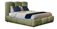 Lit coffre 180x200 coloris vert armature rembourrée - Collection DREAM