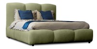 Lit coffre 180x200 coloris vert armature rembourrée - Collection DREAM