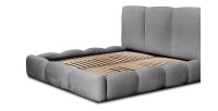 Lit coffre 180x200 gris foncé armature rembourrée - Collection DREAM