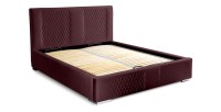 Lit coffre 140x200 coloris bordeaux - Collection RITCHY