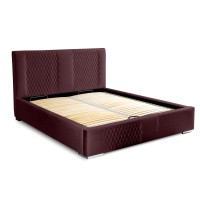 Lit coffre 160x200 coloris bordeaux - Collection RITCHY