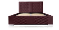 Lit coffre 160x200 coloris bordeaux - Collection RITCHY