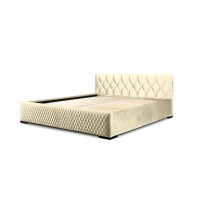 Lit coffre 180x200 couleur beige - Collection BROOKLYN