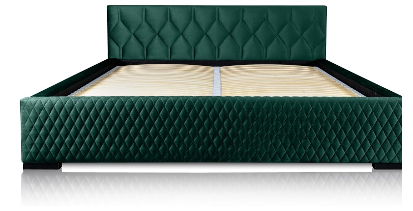 Lit coffre 140x200 coloris vert - Collection BROOKLYN