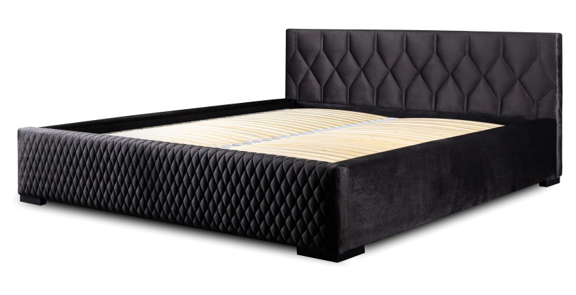 Lit coffre 160x200 coloris noir - Collection BROOKLYN