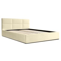 Lit coffre 140x200 coloris beige - Collection MANHATTAN