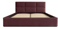 Lit coffre 140x200 coloris bordeaux - Collection MANHATTAN