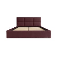 Lit coffre 160x200 coloris bordeaux - Collection MANHATTAN