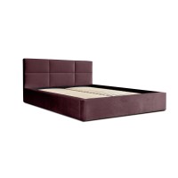 Lit coffre 180x200 coloris bordeaux - Collection MANHATTAN