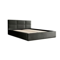 Lit coffre 140x200 coloris noir - Collection MANHATTAN