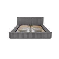 Lit coffre 180x200 coloris gris - Collection COCOON