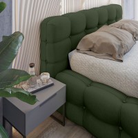 Lit coffre 140x200 coloris vert - Collection BRAVE