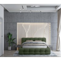 Lit coffre 180x200 coloris vert - Collection BRAVE