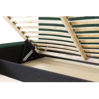 Lit coffre 160x200 coloris vert - Collection MINAO