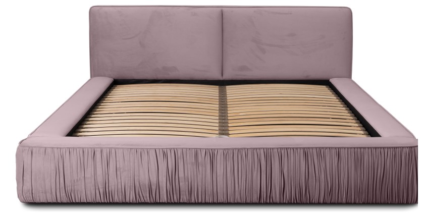 Lit coffre 140x200 coloris rose - Collection MINAO