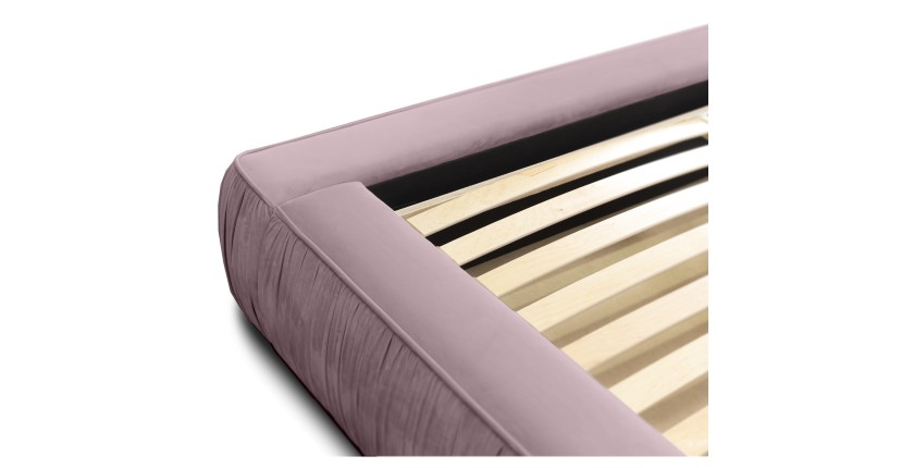 Lit coffre 140x200 coloris rose - Collection MINAO