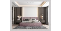 Lit coffre 180x200 coloris rose - Collection MINAO