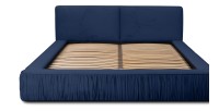 Lit coffre 140x200 coloris bleu - Collection MINAO