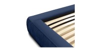 Lit coffre 140x200 coloris bleu - Collection MINAO