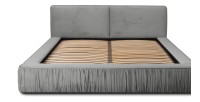 Lit coffre 180x200 coloris gris - Collection MINAO