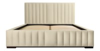 Lit coffre 180x200 coloris beige - Collection LAS