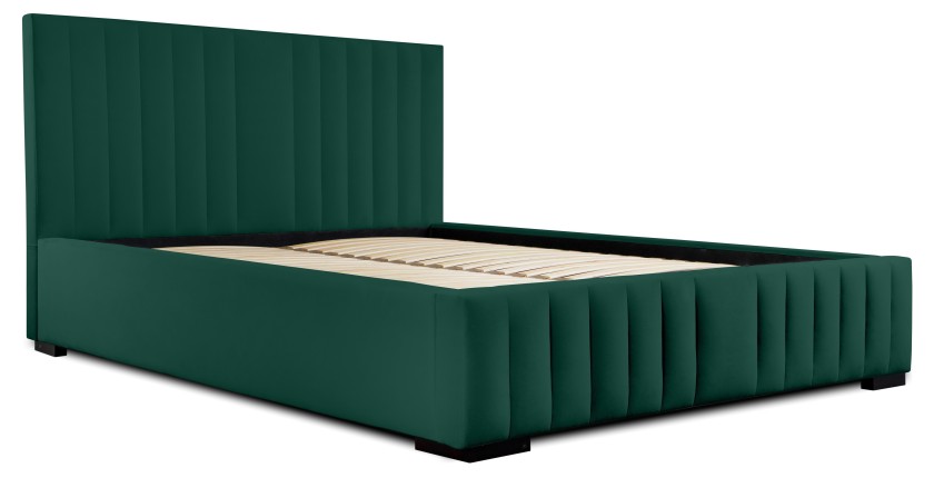 Lit coffre 180x200 coloris vert - Collection LAS