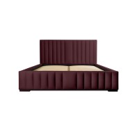 Lit coffre 180x200 coloris bordeaux - Collection LAS