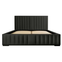 Lit coffre 180x200 coloris noir - Collection LAS