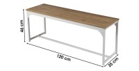 Banc de jardin blanc 120x46x35