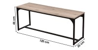 Banc de jardin noir 120x46x35cm