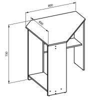 Bureau d'angle design collection KARO coloris blanc.