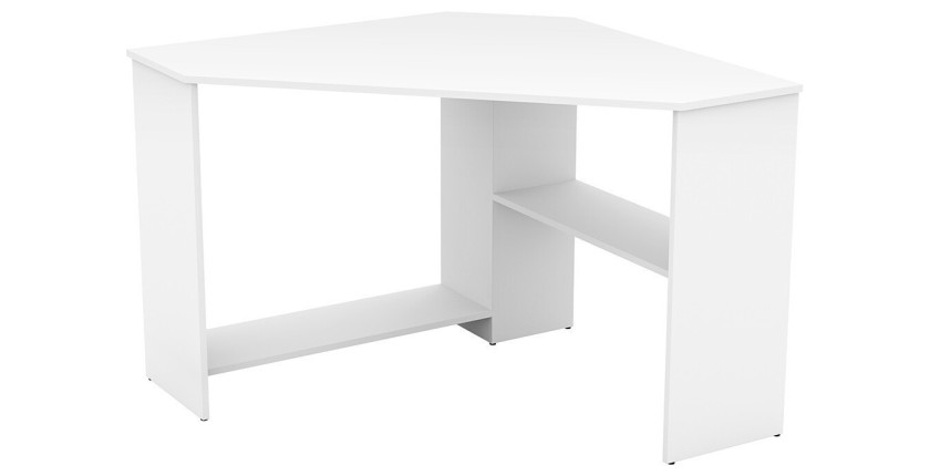 Bureau d'angle design collection KARO coloris blanc.