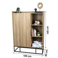 Armoire de rangement 100x40x140cm idéal pour les petits espaces