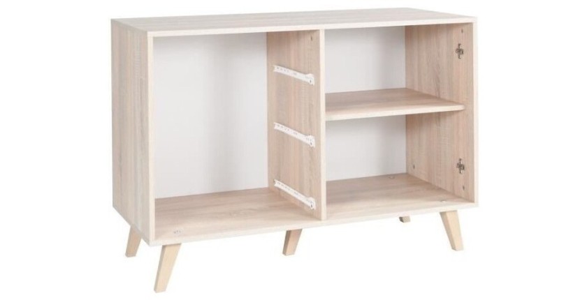 Commode 1 porte et 3 tiroirs de la collection MALMO. Meuble design type SCANDINAVE.