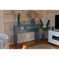 Meuble d'entrée, console ARENA coloris gris. Meuble design pour votre entrée