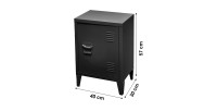 Petit casier de bureau avec 1 porte, style industriel - dimensions 40x30xH57cm