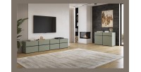 Buffet coloris vert sauge 120cm collection HAVANA. Bahut  design avec 2 portes et 2 tiroirs.