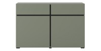 Buffet coloris vert sauge 120cm collection HAVANA. Bahut  design avec 2 portes et 2 tiroirs.