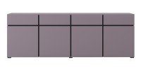 Buffet XL coloris violet pastel 225cm collection HAVANA. Bahut  design avec 4 portes et 4 tiroirs.