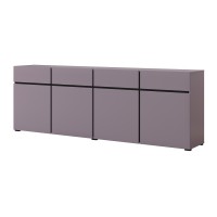 Buffet XL coloris violet pastel 225cm collection HAVANA. Bahut  design avec 4 portes et 4 tiroirs.