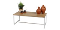 Table basse coloris chêne clair style classique dimensions 100x50x36cm