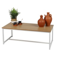 Table basse coloris chêne clair style classique dimensions 100x50x36cm