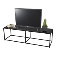 Meuble TV style classique coloris noir - dimensions 140x40xH40cm