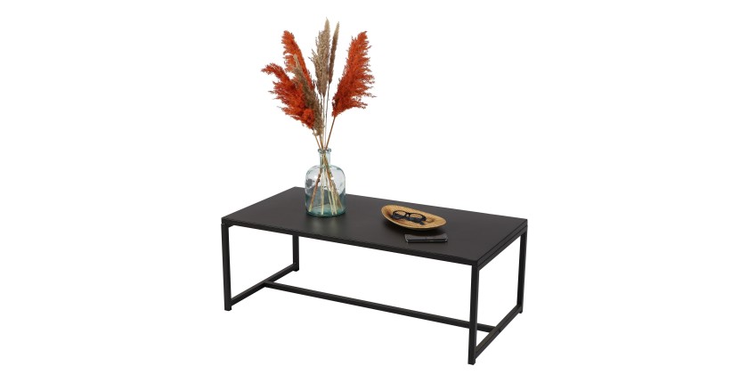 Table basse coloris noir style classique dimensions 100x50x36cm