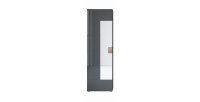 Armoire à chaussures design avec miroir collection OHIO, coloris gris anthracite et chêne