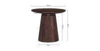 Table basse ronde collection MITCHEL en bois exotique de manguier brun diamètre 50 cm