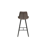 Tabouret de bar style vintage coloris brun foncé. Collection PALMADE