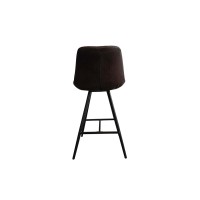 Tabouret de bar style vintage coloris brun foncé. Collection PALMADE